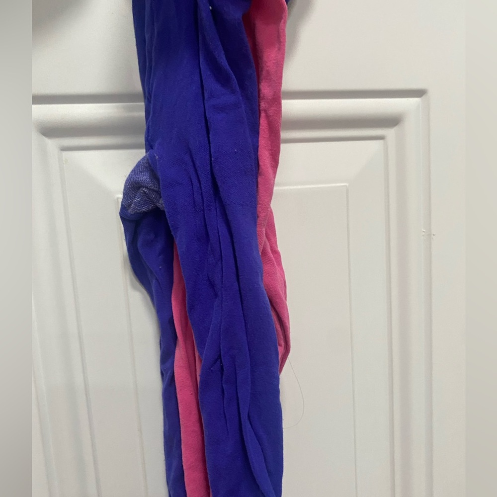 Two girls tights size L ( 6-8 years) pink and Blue